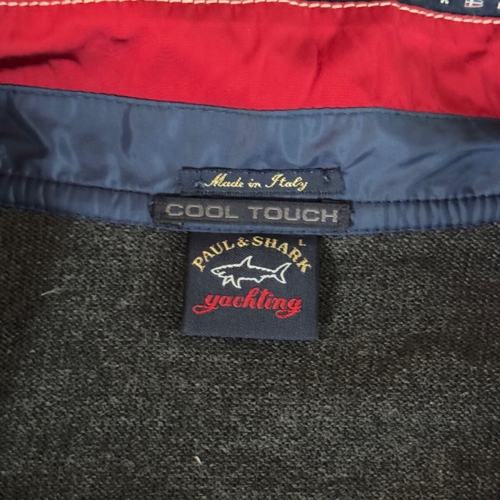 Paul & Shark Men's L Fleece Vest Gray Cool Touch Lined RIRI Italy Yachting - Picture 5 of 8